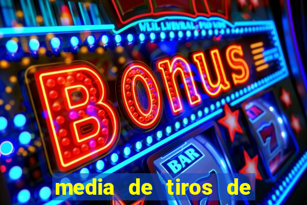 media de tiros de meta por jogo